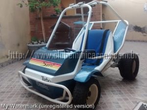 Mini buggy Sport na cor azul e Branco