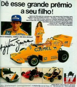 Folder Winner com Ayrton Senna  e Mini Buggys
